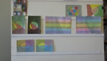 Tri-hue watercolor class, week 5: light & shadow critique; gradation strategies