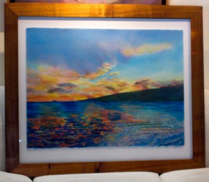 Watercolor sunset by Cheryl Logsdon