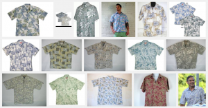 Reverse print aloha shirts