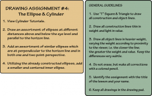 DVD Drawing Assignment #4: The Ellipse & Cylinder