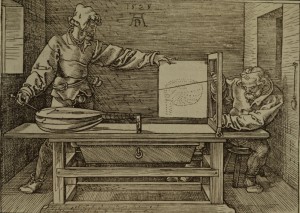 Dürer, Man Drawing a Lute