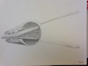 Pencil rendering of clip